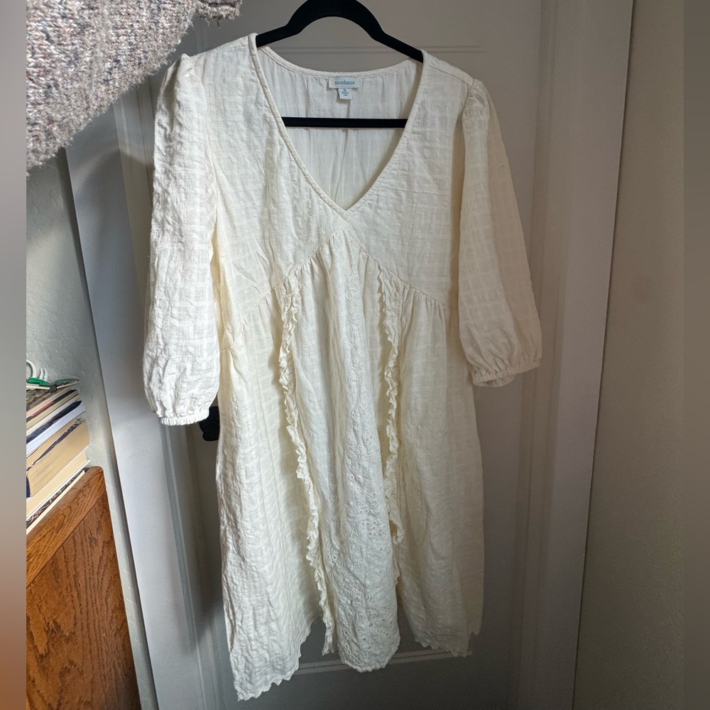 Sundance Cream V-Neck Dress